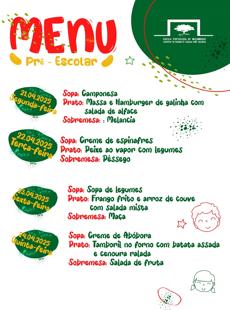 menu da cantina epmcelp pre escolar 2